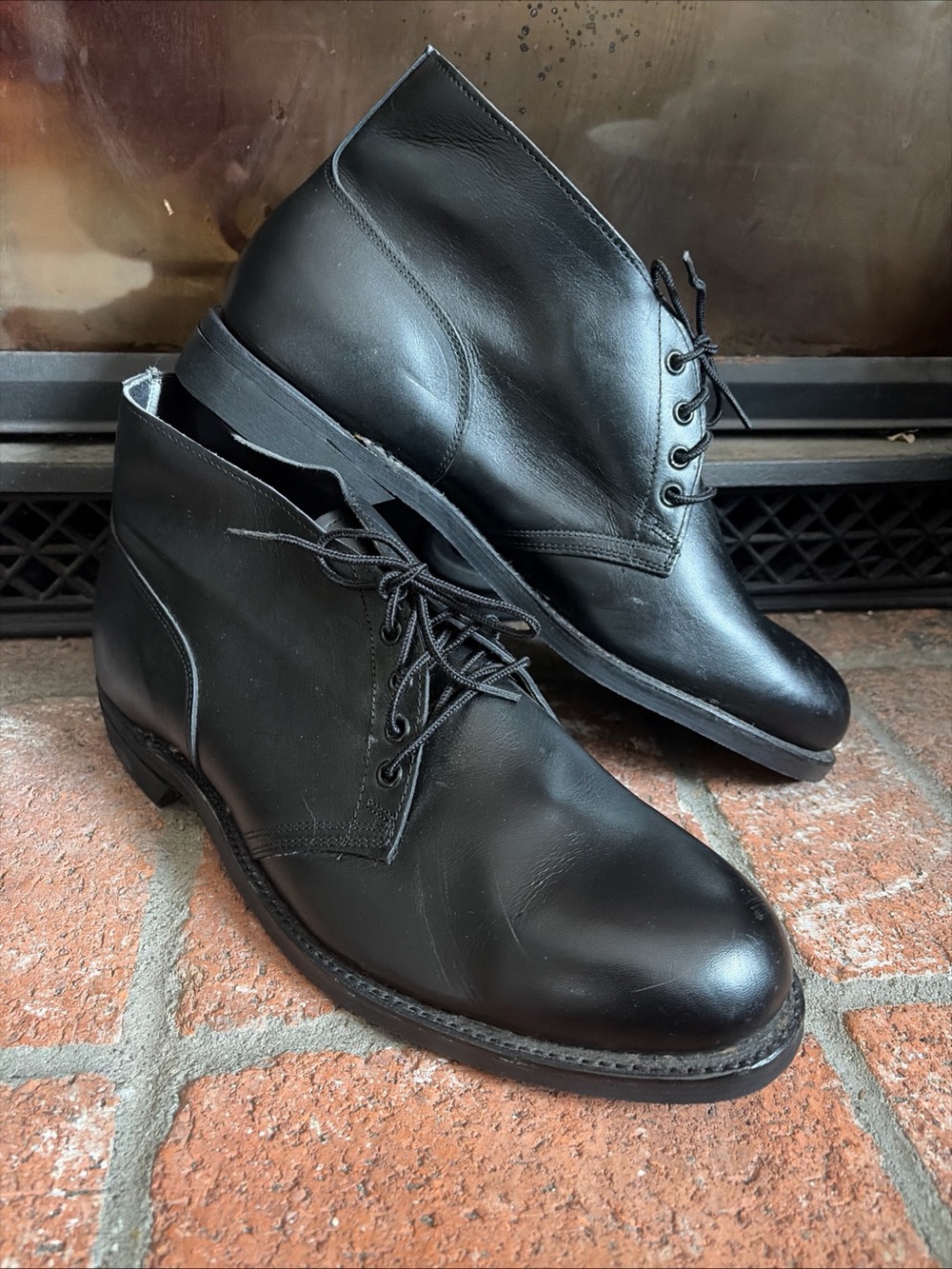 NEW! Genesco Vintage Black Leather 1975 Ankle Chukka Boots SZ 13